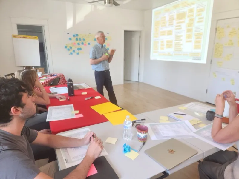 Team research and planning session